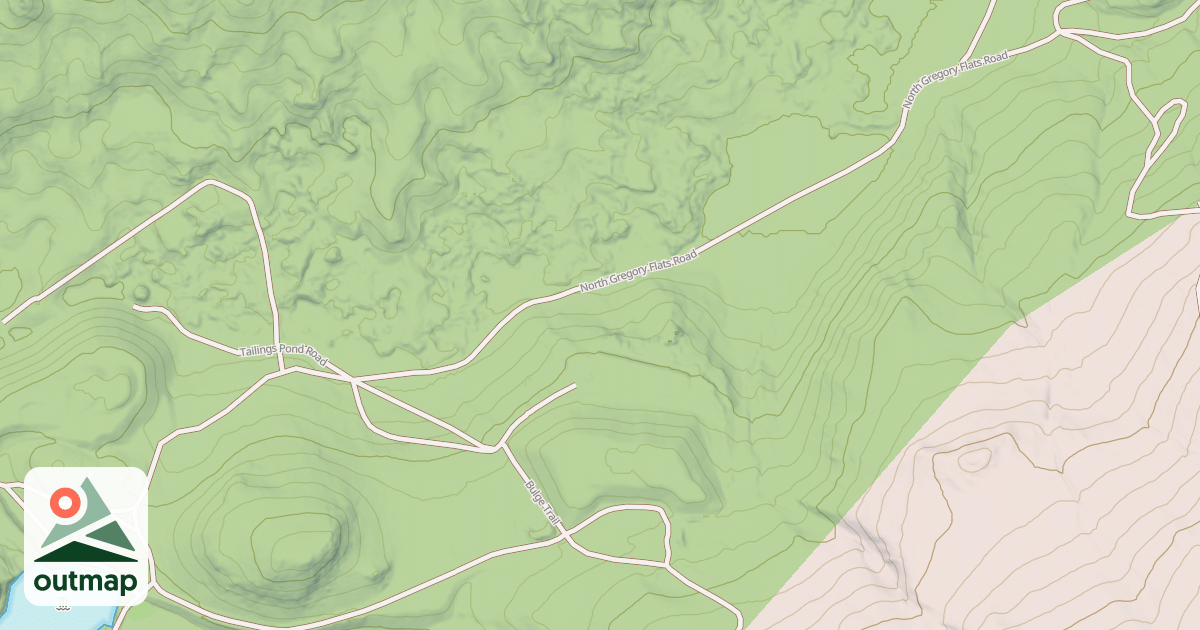 Map of NORTH GREGORY FLATS ROAD