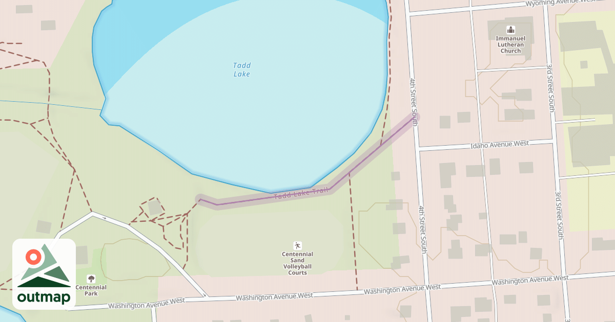 Map of Tadd Lake Trail