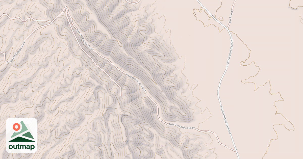 Map of FREE USE CANYON