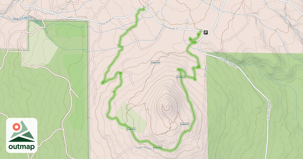 Map of Huckleberry Loop (South)