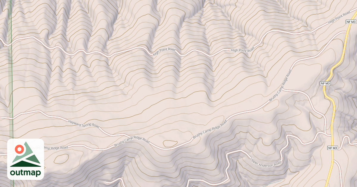 Map of BRUSHY CAMP RIDGE