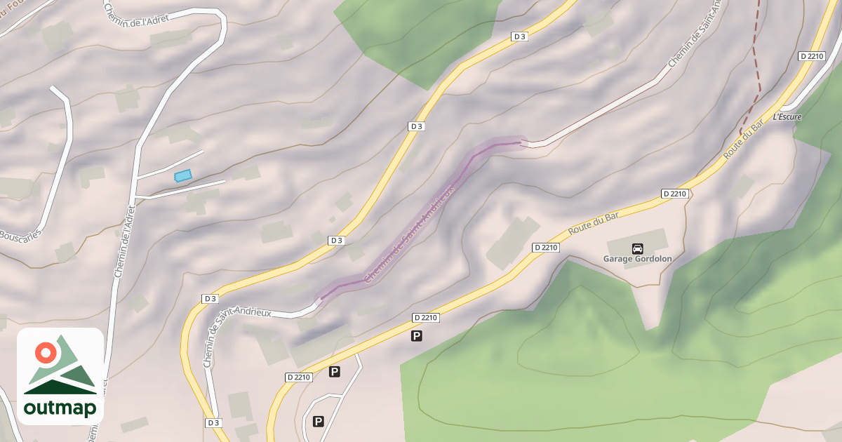 Map of Chemin de Saint Andrieu