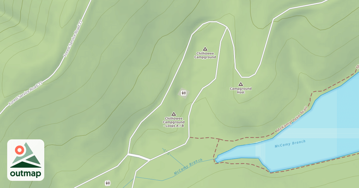 Map of CHILHOWEE LOOP A