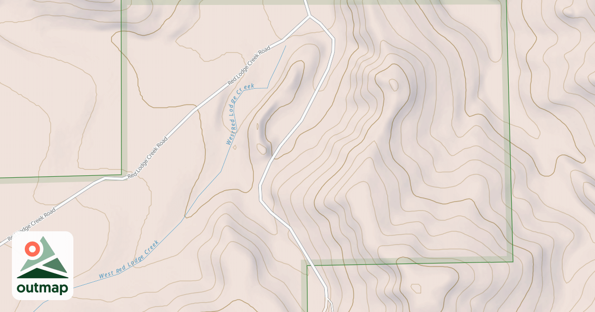 Map of RED LODGE CREEK