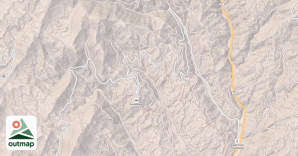 Map of CHINA FORK-WEST FORK