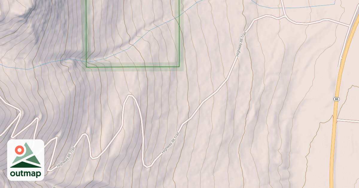 Map of HWY 88 TRAIL