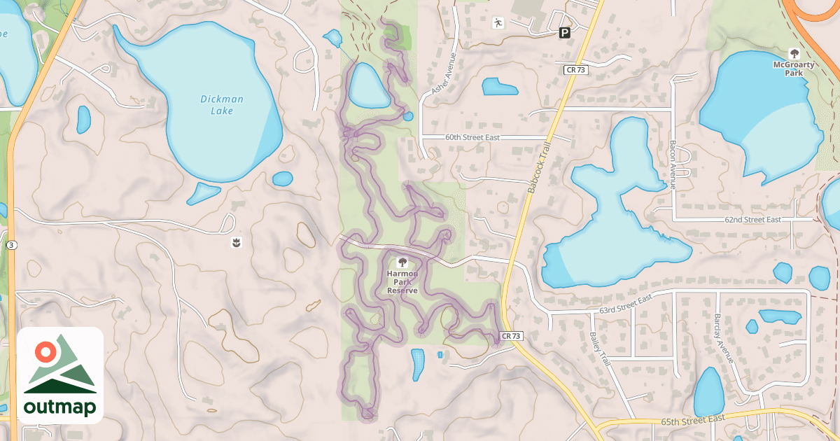 Map of Prairie Loop (south)