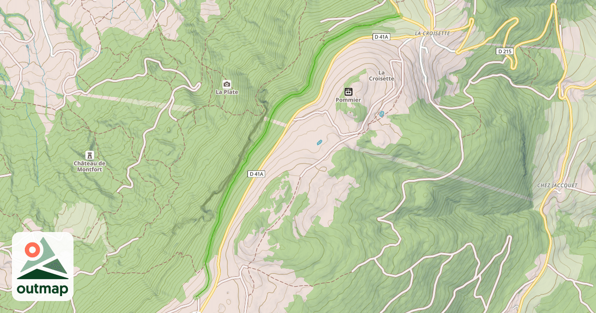 Map of Sentier des Gardes