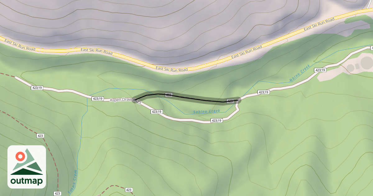 Map of Aspen Draw Trail #423
