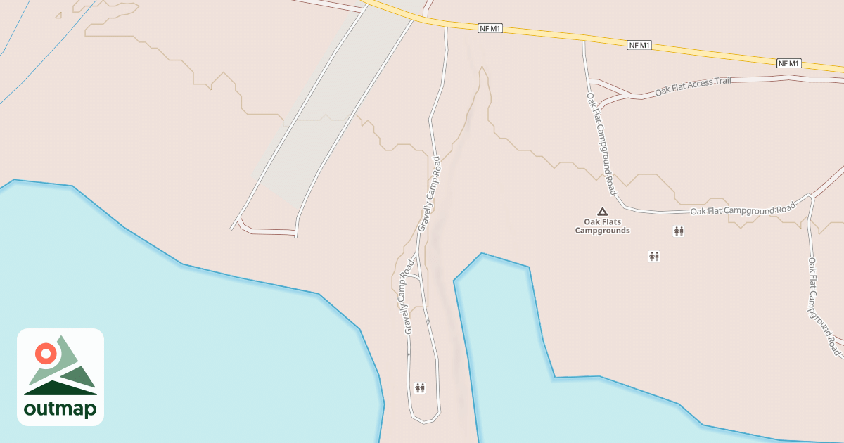 Map of GRAVELLY CAMP