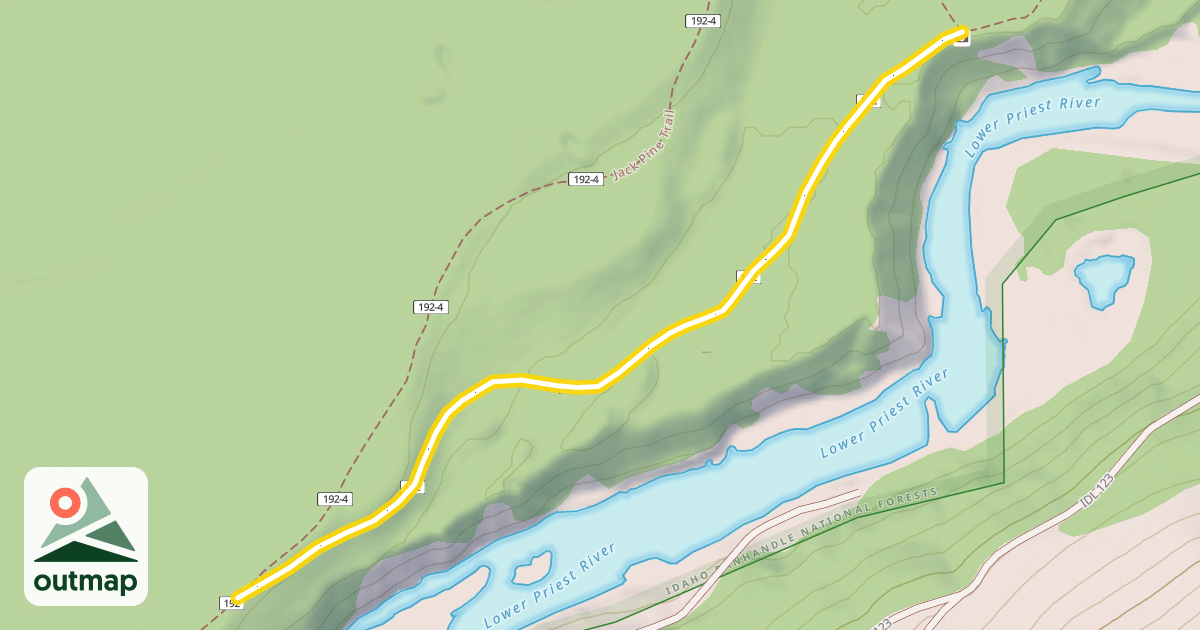 Map of Chipmunk Rapids Trail