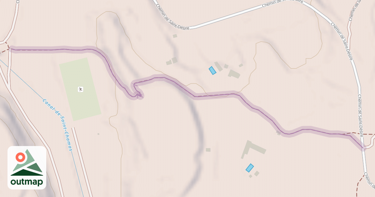 Map of Chemin du Canadel aux Courroyes