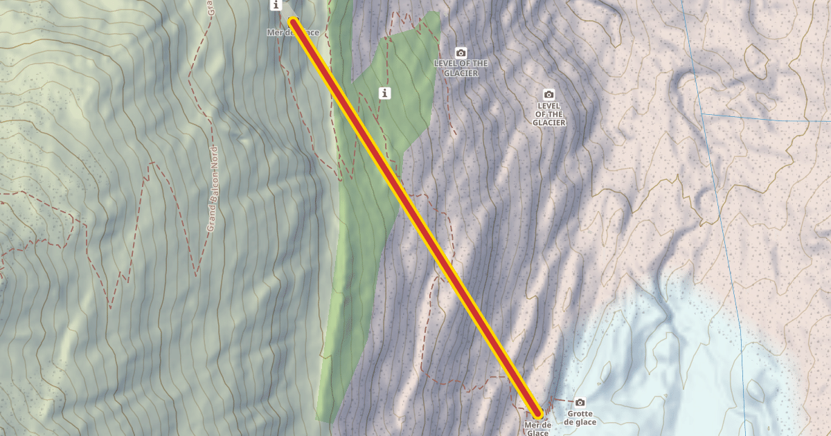 Map preview of Mer de Glace