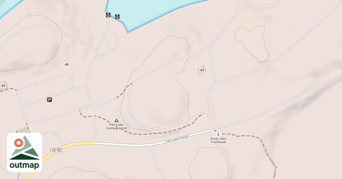 Map of FALL LAKE SPUR FA