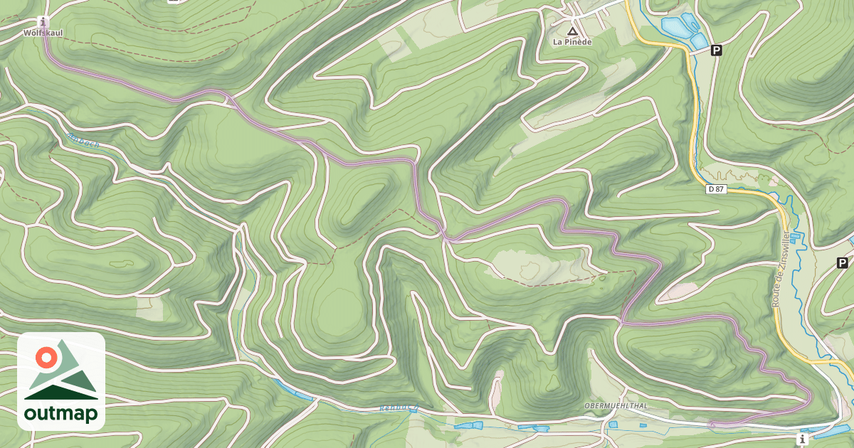 Map of Route Forestière du Schwarzenberg
