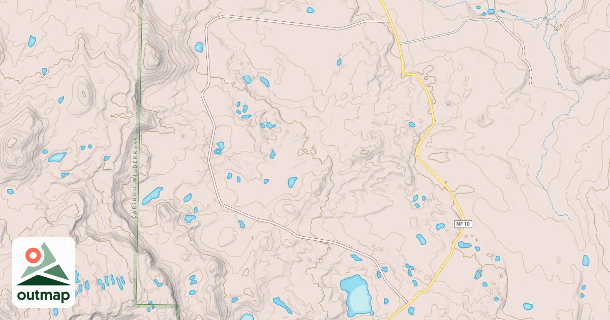 Map of CARIBOU PEAK