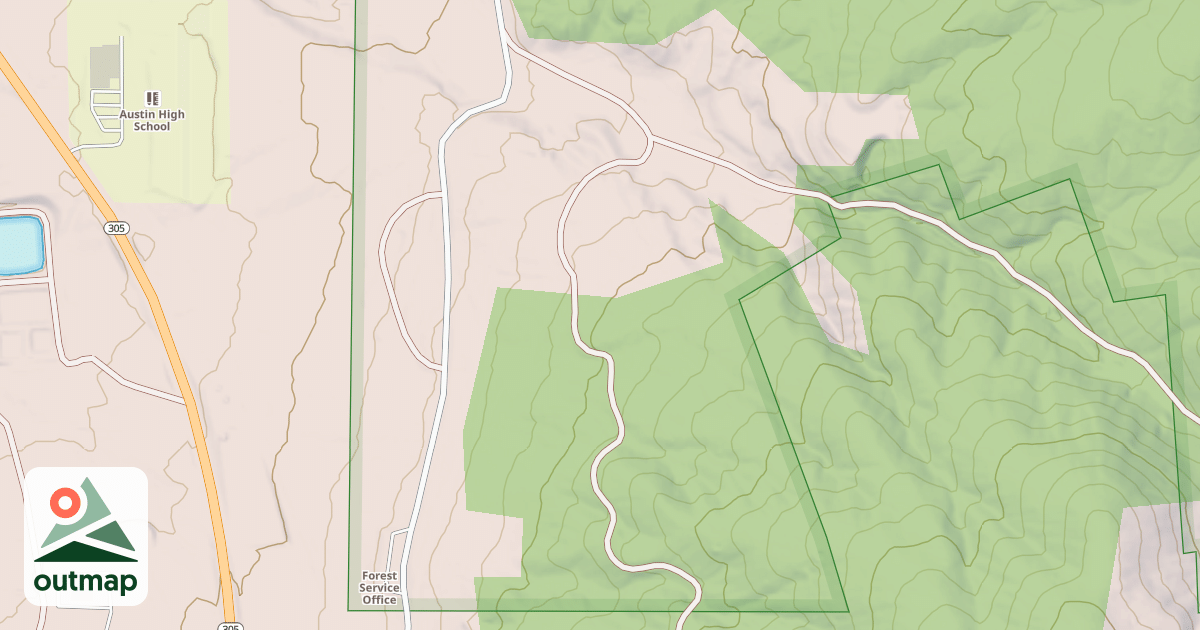 Map of AUSTIN MINE DUMPS