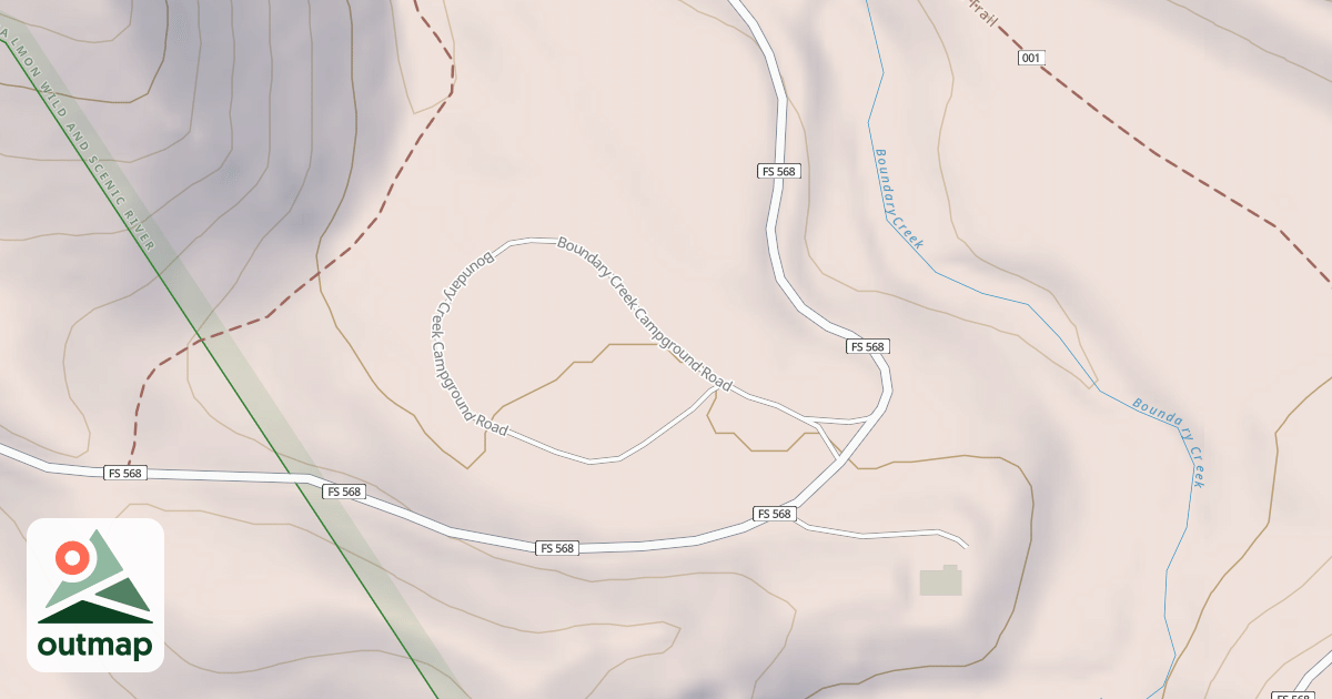 Map of BOUNDARY CR. CAMPGROUND