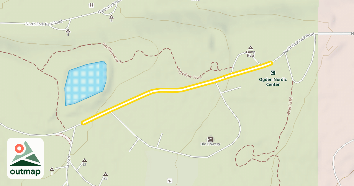 Map of North Fork Park Road