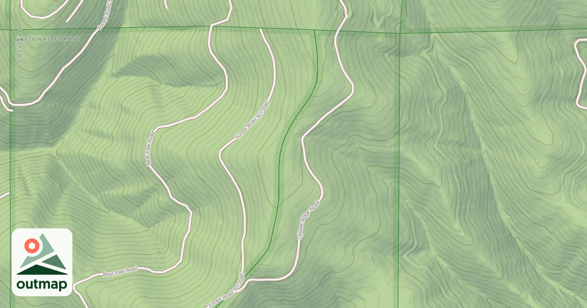 Map of OJIBWAY RIDGE