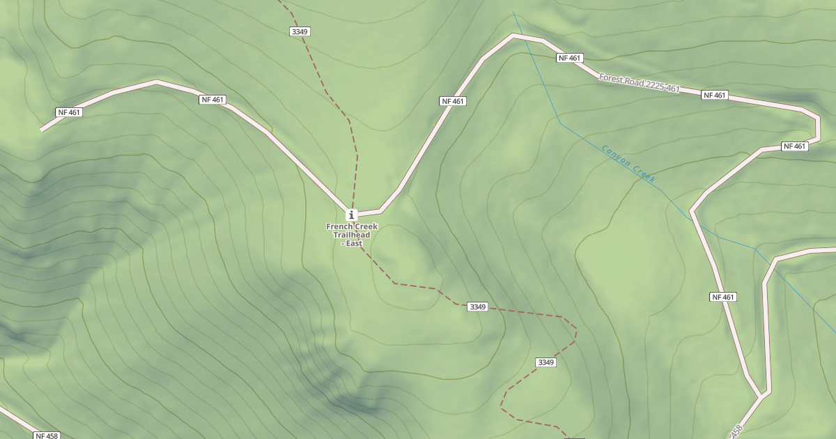 Map preview of USFS Motor Vehicle Use Map Roads {B301F797-99DA-4E2E-896E-A11B8A1BC6D8}