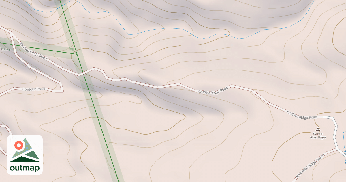 Map of Kauhao Ridge Road
