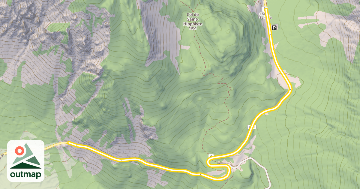 Map of Col de l'Échelle