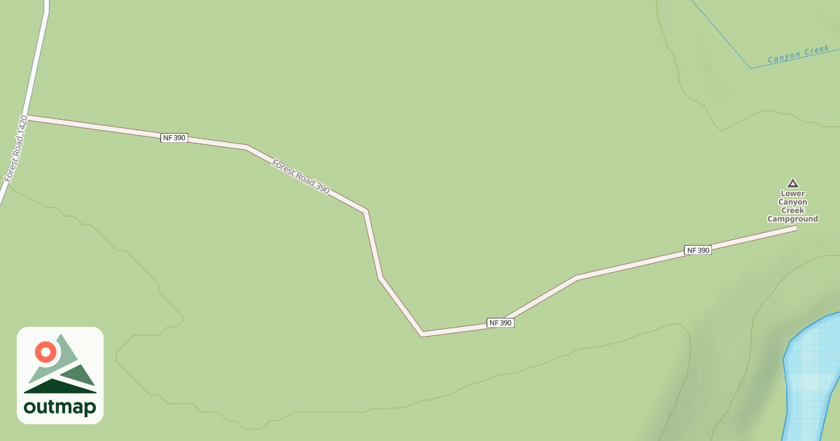 Map of LOWER CANYON CREEK