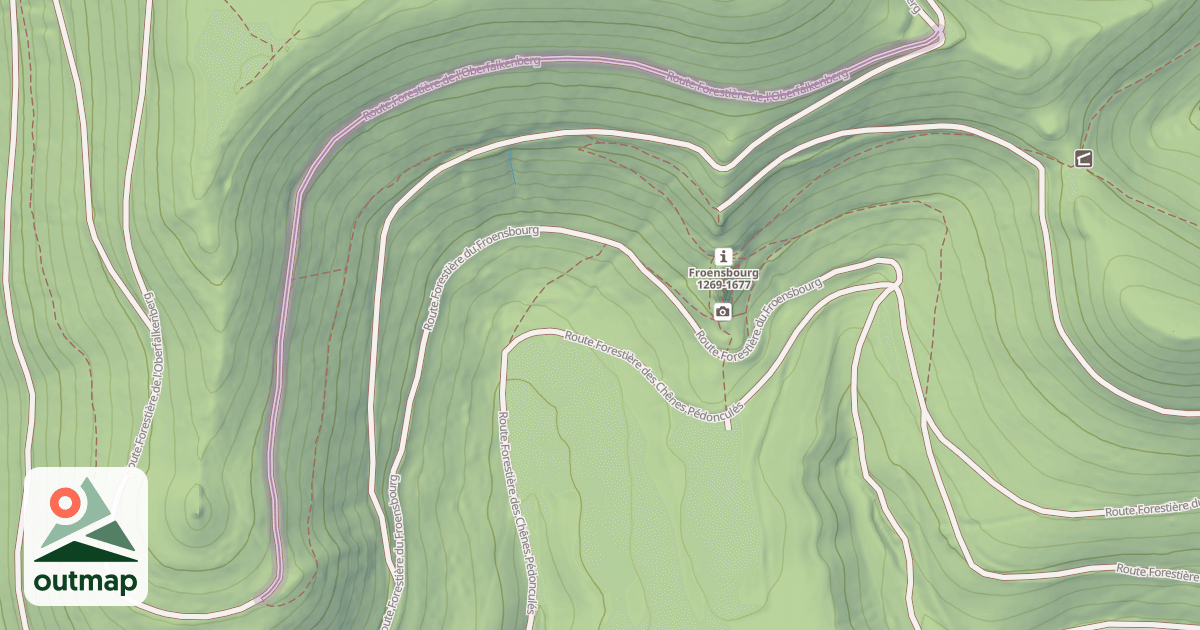 Map of Route Forestière de l'Oberfalkenberg