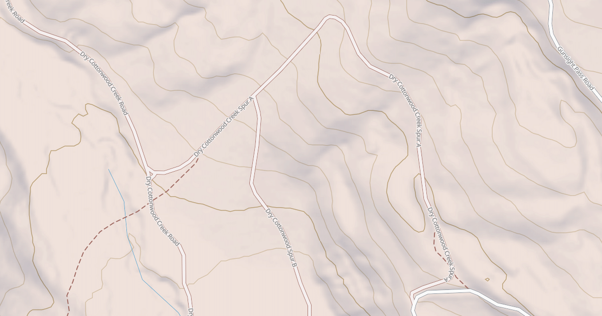 Map preview of DRY COTTONWOOD SPUR