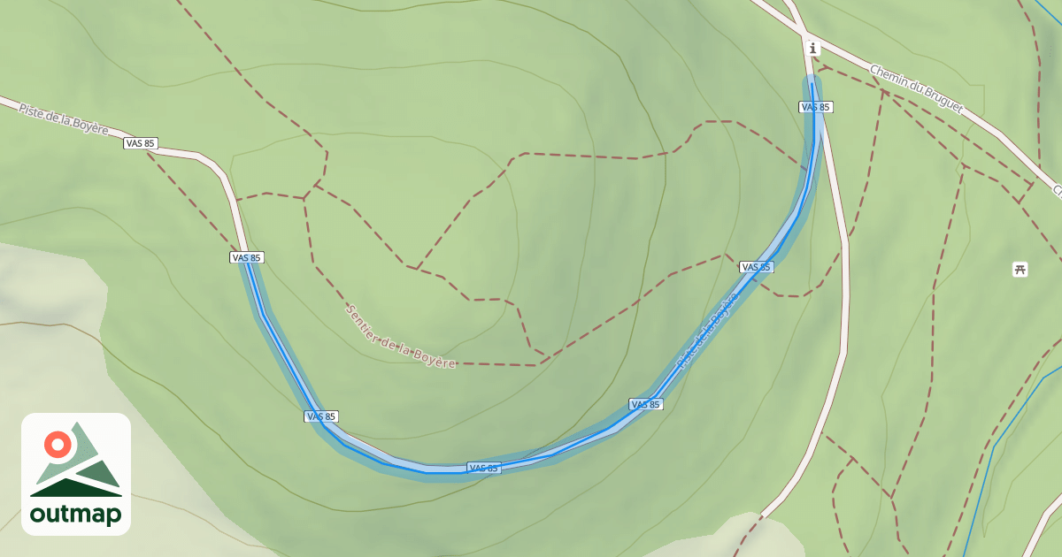 Map of Piste de la Boyère
