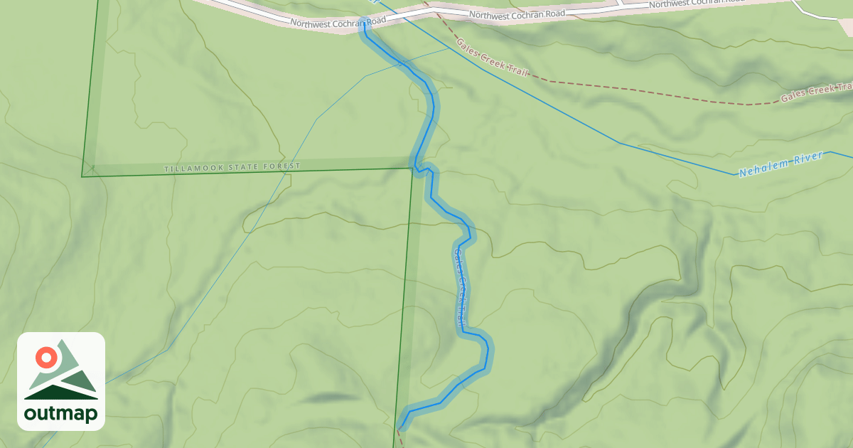 Map of Gales Creek Trail