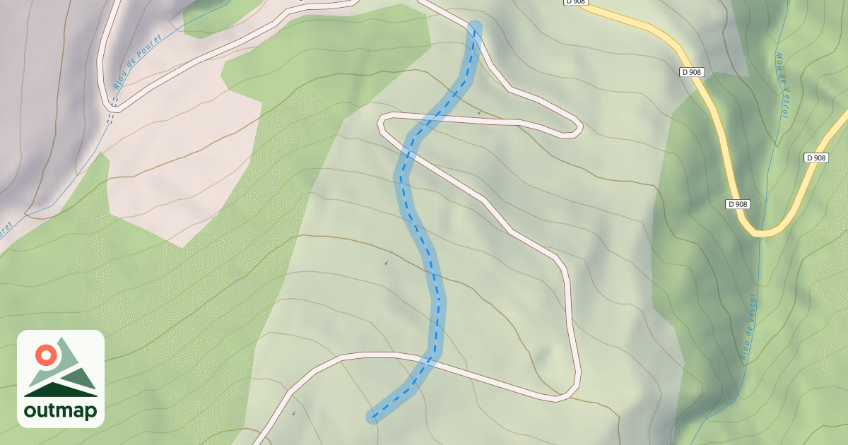 Map of Fouines - Bas