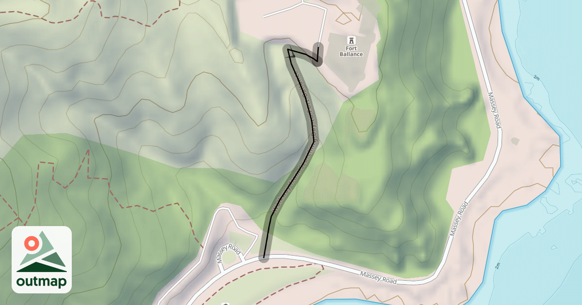 Map of Walkway from Scorching Bay to Fort Ballance