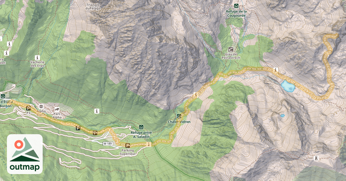 Map of Cime de Trecolpas — Le Boréon