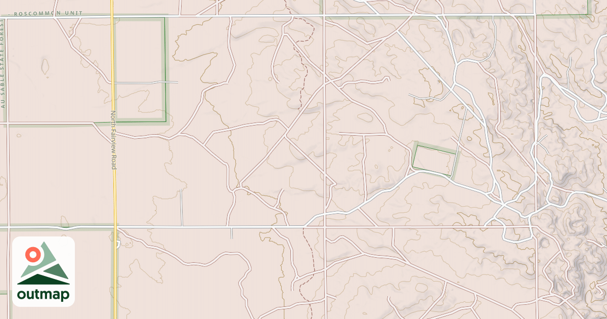 Map of Ambrose Lake To Rose City Trail
