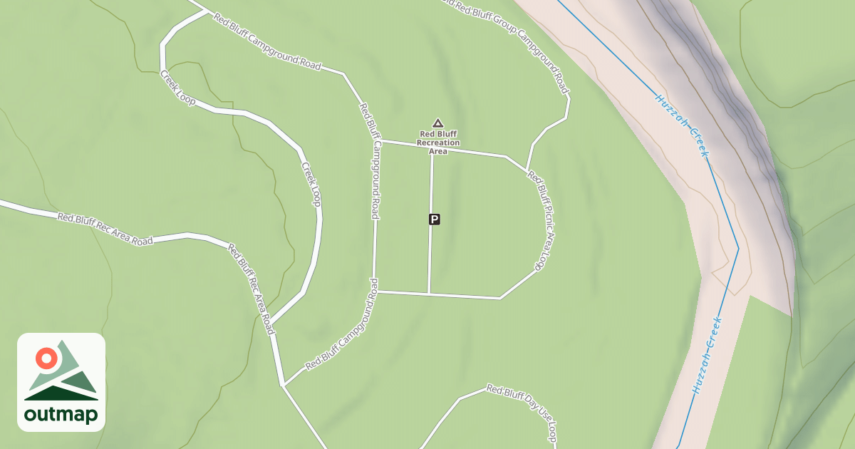 Map of RED BLUFF MAIN PARKING ACCESS