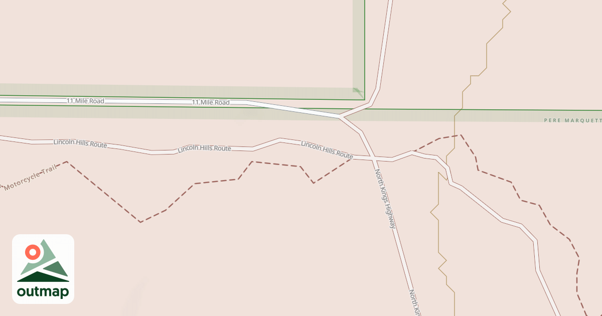 Map of Lincoln Hills Route