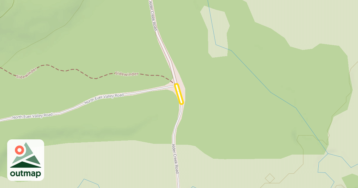 Map of Alder Creek Road