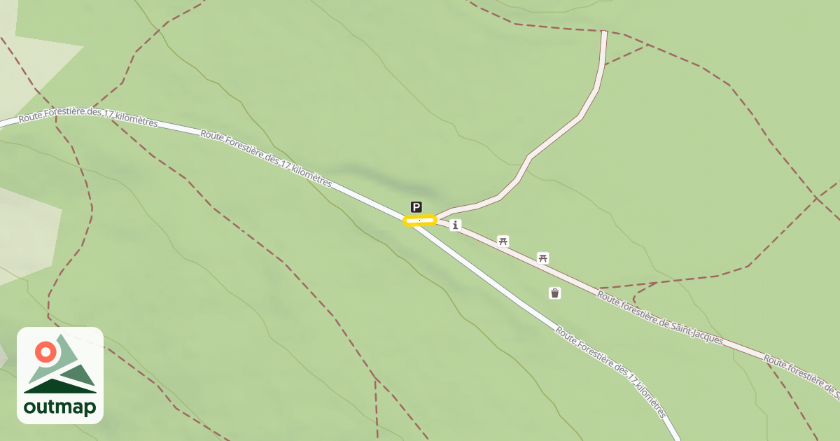 Map of Route forestière de Saint-Jacques
