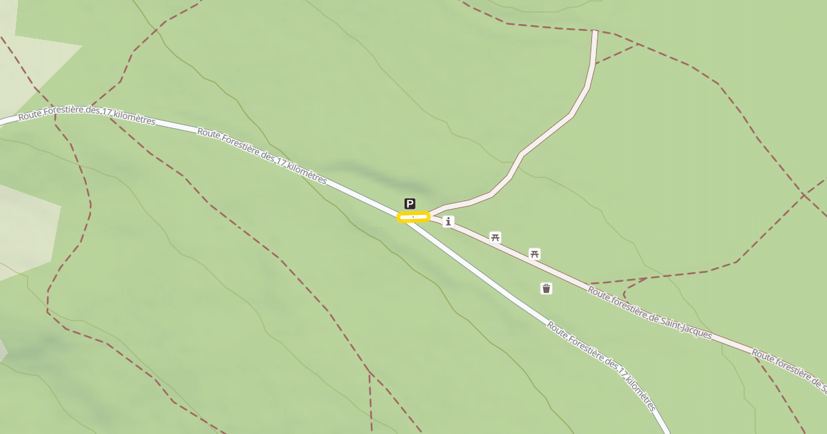 Map preview of Route forestière de Saint-Jacques