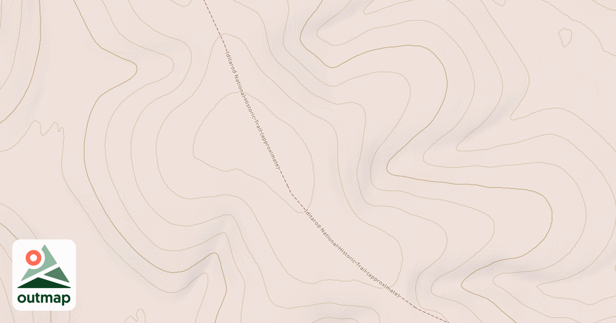 Map of Willow to Nome Winter Trail