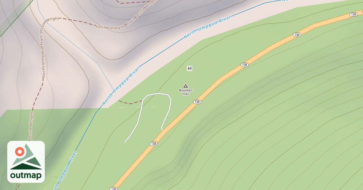 Map of BOULDER FLAT CG