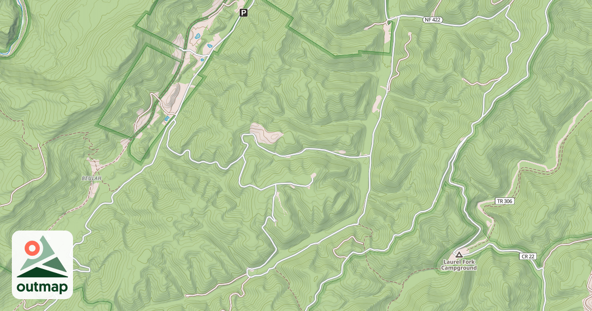 Map of EAST FORK GLADY