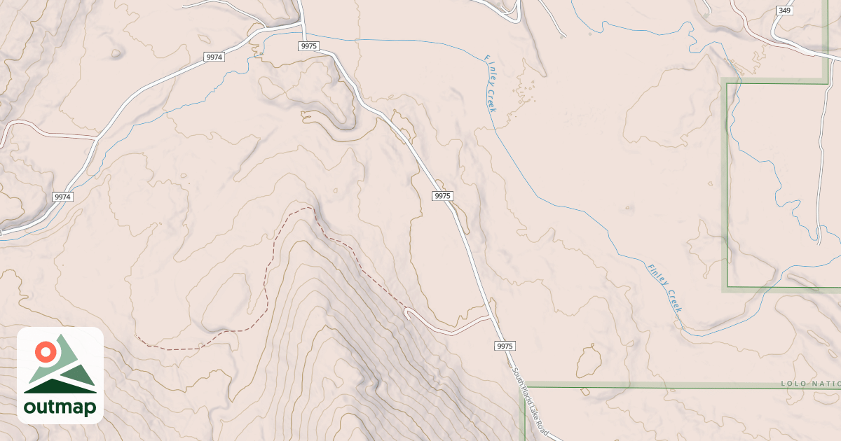 Map of Finley Spook Cutoff