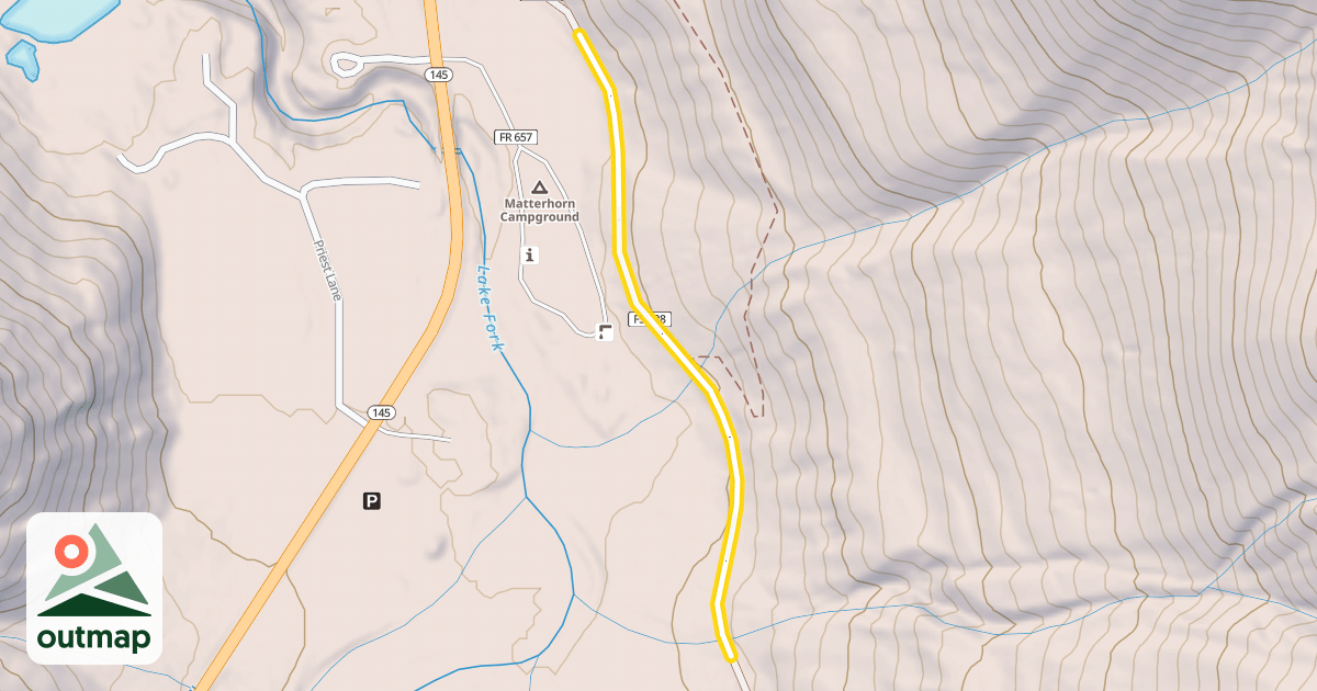 Map of Priest Lake Road