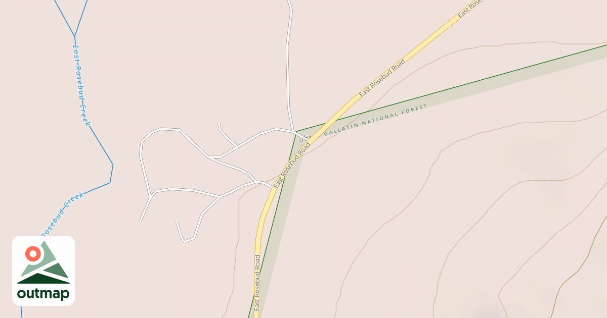 Map of EAST ROSEBUD