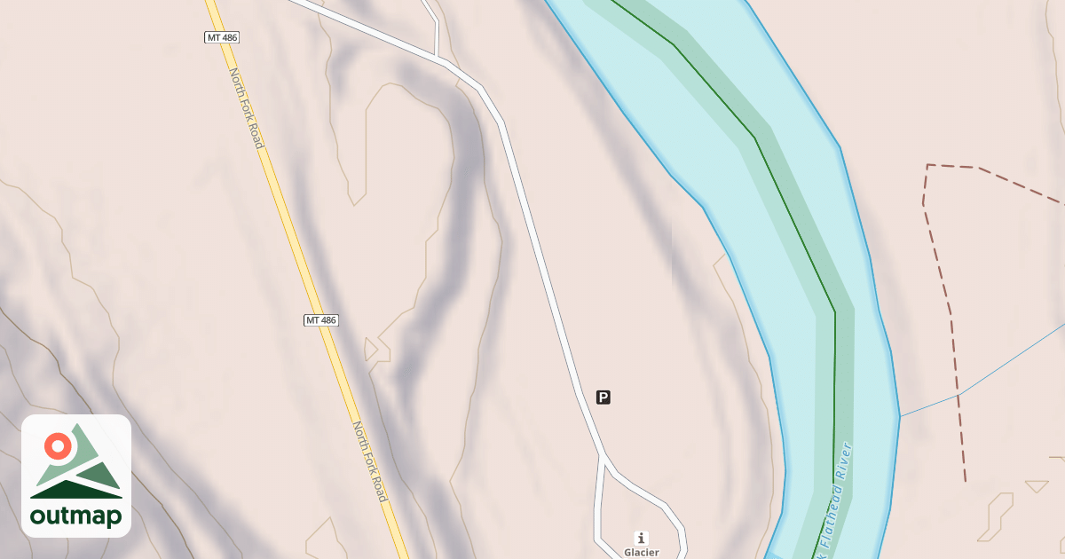 Map of GLACIER RIM ACCESS