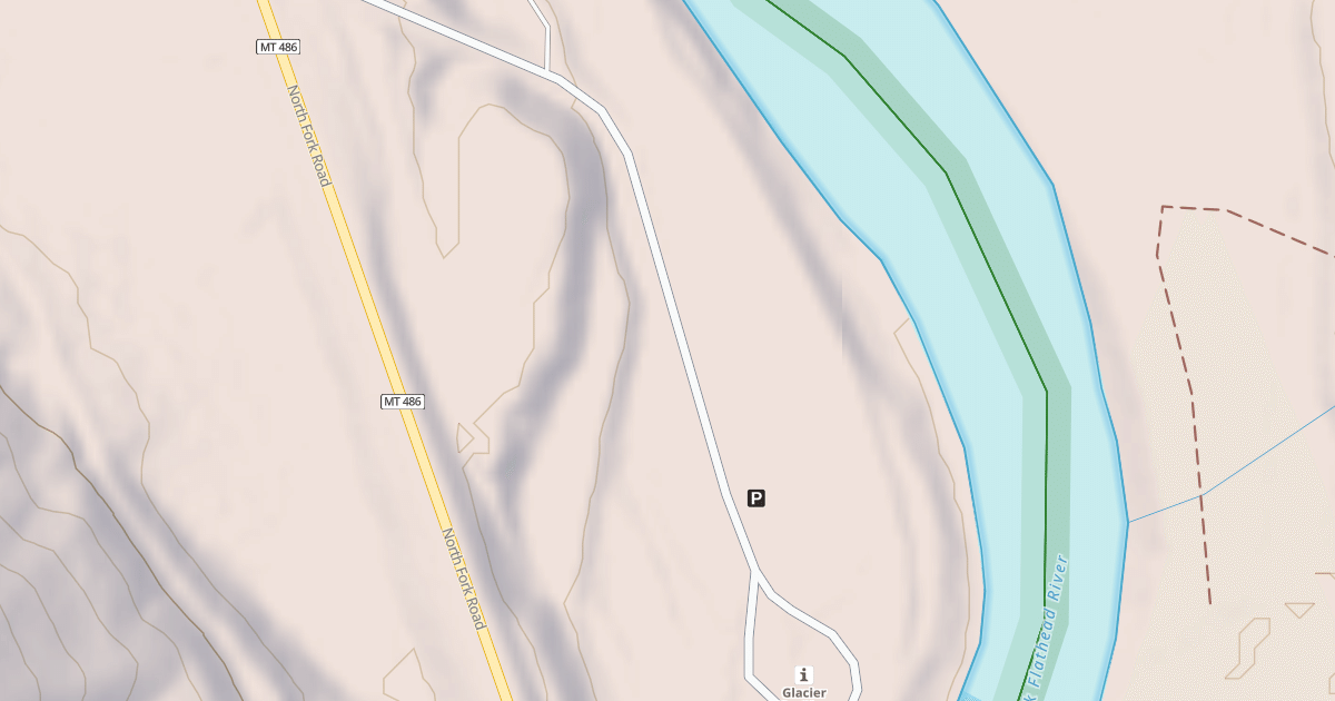 Map preview of GLACIER RIM ACCESS