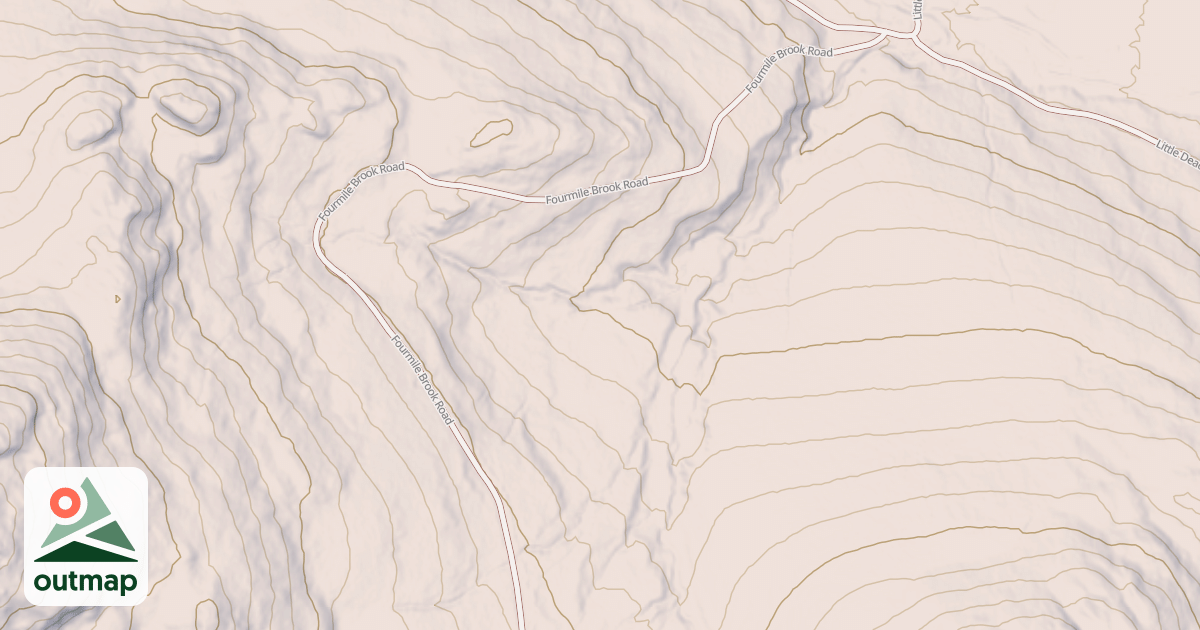 Map of Fourmile Brook Rd